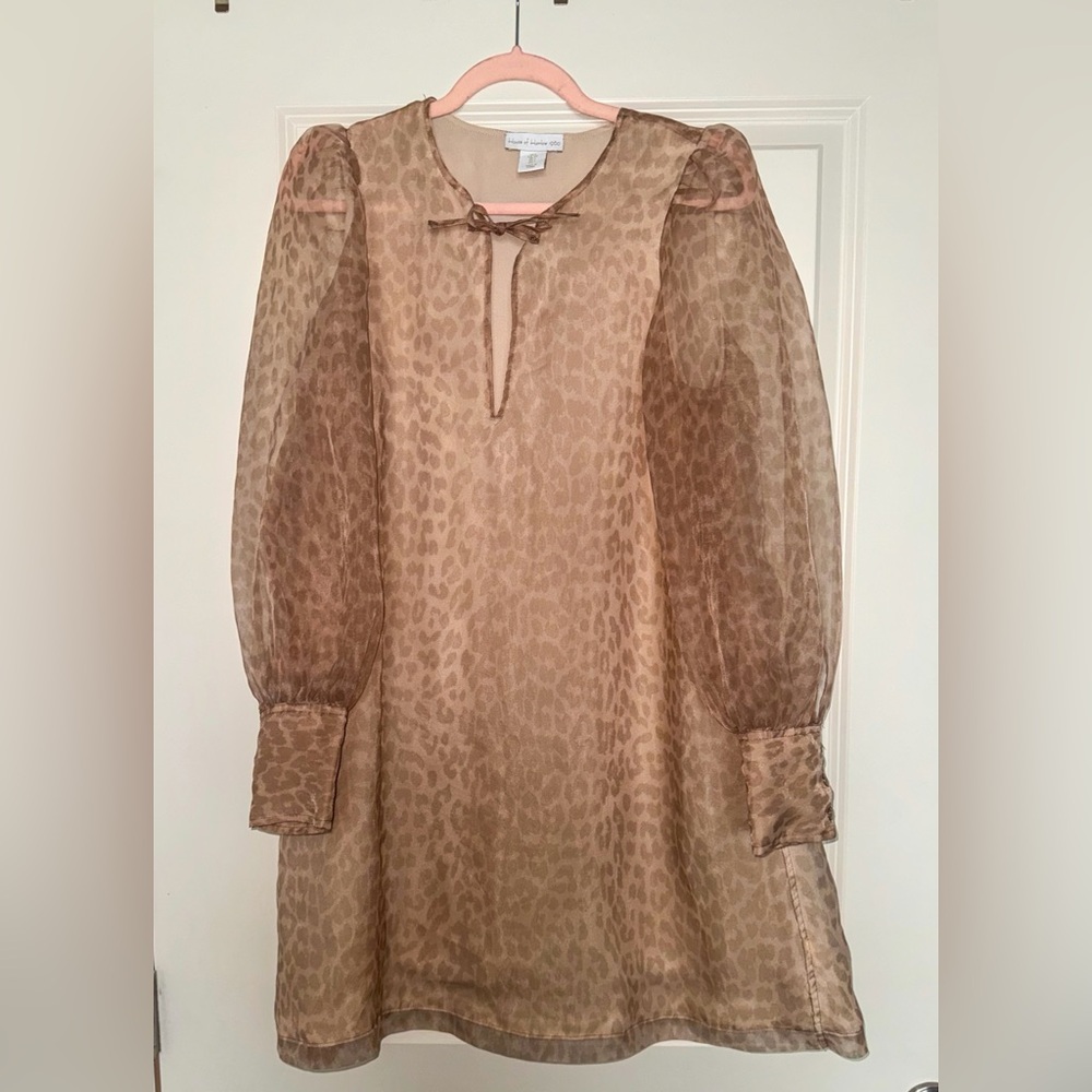 House of Harlow 1960 Brown Animal Print Mini Dress